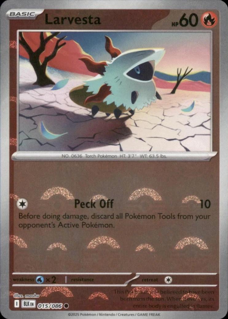 Black Bolt Larvesta [Poke-Ball] Pokémon card